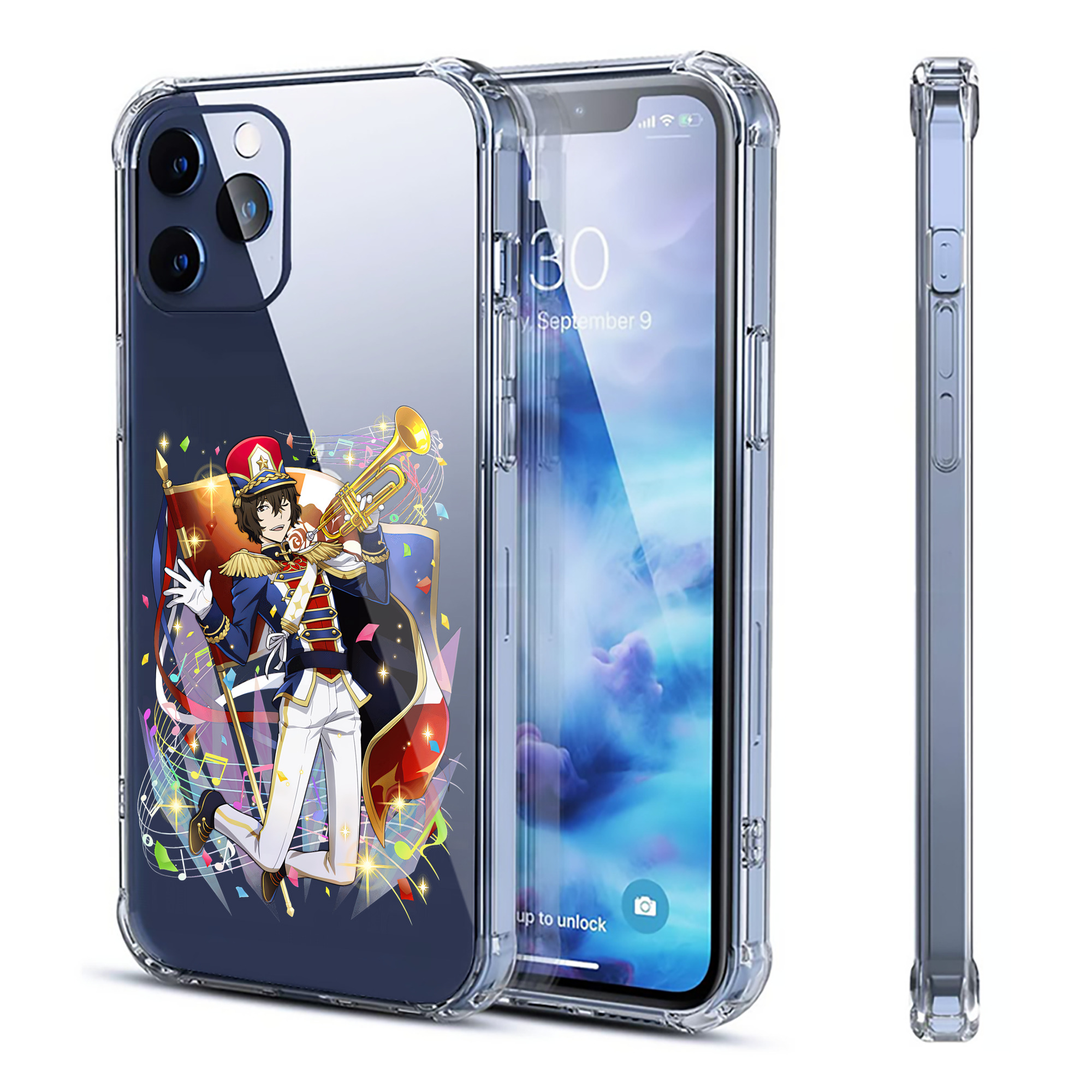 （画像用） 文豪ストレイドッグス Bungo Stray Dogs 【iPhone 12シリーズ対応】透明スマホケース（クリアソフトケース）